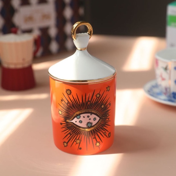 New! Orange Seeing Eye Storage Jar - Picture 5 of 6